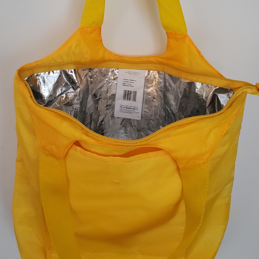 California Innovations Bold Yellow Temperature Insulated Picnic Cooler Tote Bag - Picture 10 of 11